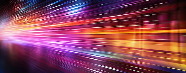 Vibrant and energetic business background with streaks of light and motion blur panorama