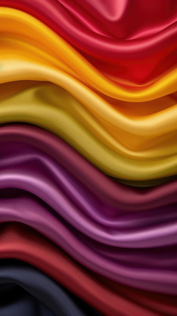 Photo vibrant fabric waves