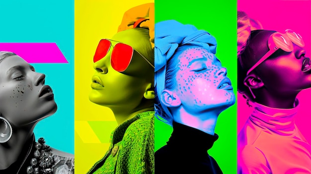 Photo vibrant fashion design posters a splash of color for your creative vision