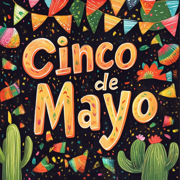 A vibrant and festive Cinco de Mayo illustration