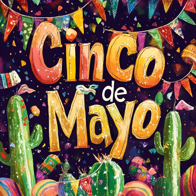 A vibrant and festive Cinco de Mayo illustration