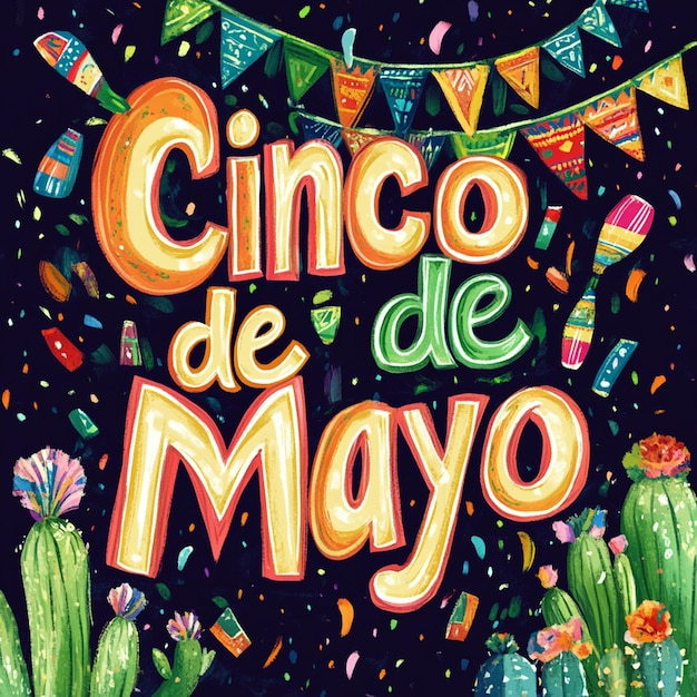 A vibrant and festive Cinco de Mayo illustration