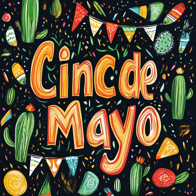 A vibrant and festive Cinco de Mayo illustration