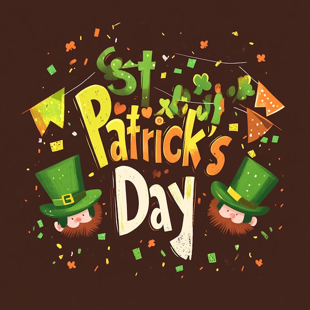 Photo a vibrant and festive graphic design to celebrate st patricks day