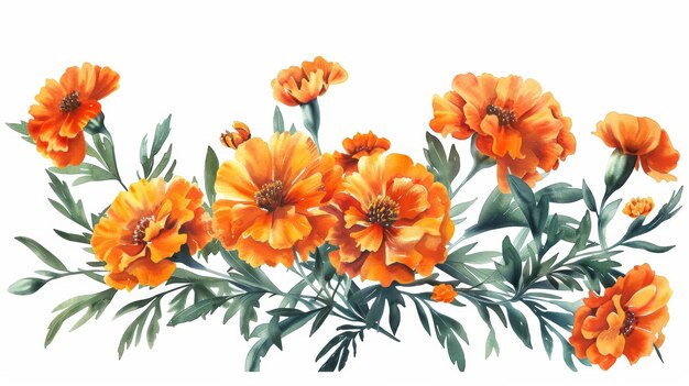 Vibrant Floral Arrangement on White Background for Spring Decor Generative AI