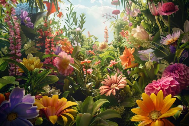 Vibrant Floral Utopia of Abundant Beauty