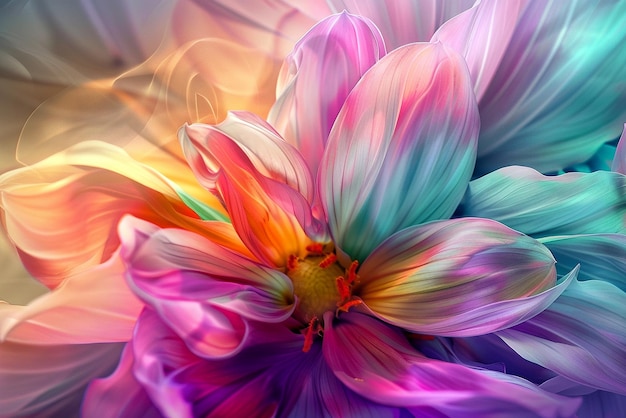 Vibrant flower desktop wallpaper with dynamic energetic colors