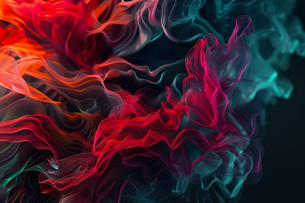 Vibrant Flowing Abstract Waves in Motion