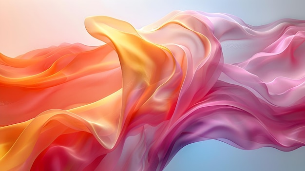 Vibrant Flowing Fabric Elegant Abstract Silk Patterns in Swirling Motions