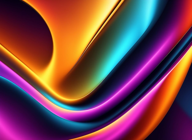 Vibrant and Fluid Abstract Background 3DRendered Artwork Ai Generated Art Work