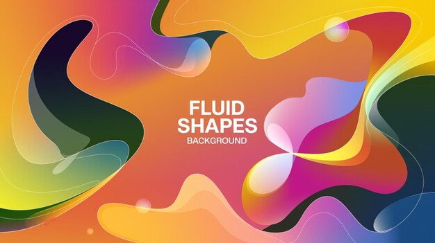 Photo vibrant fluid shapes backdrops for creative visuals