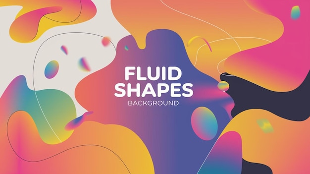 Photo vibrant fluid shapes backdrops for creative visuals