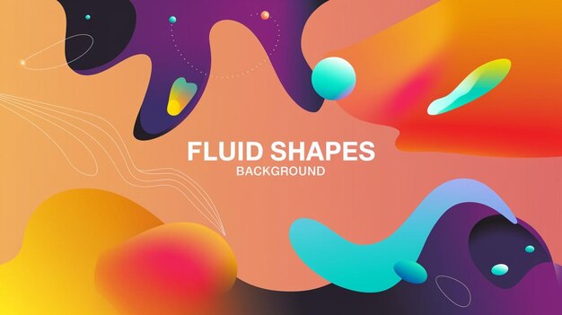 Photo vibrant fluid shapes backdrops for creative visuals