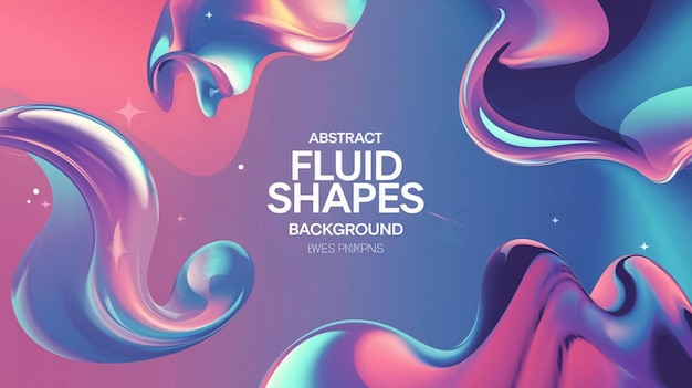 Photo vibrant fluid shapes backdrops for creative visuals