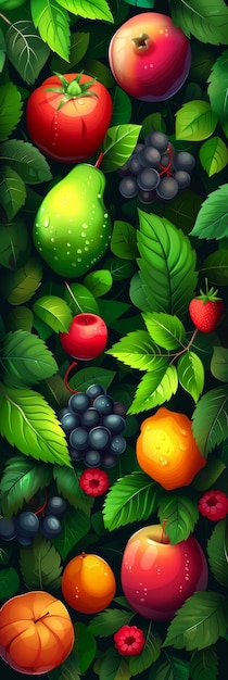 Vibrant Fruit Abstract Background