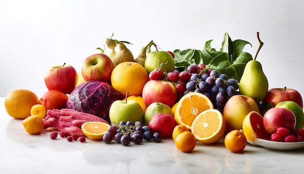 Vibrant fruit collection healthy and delicious abundance generated by AI