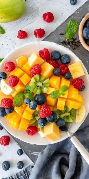 Vibrant Fruit Salad Display