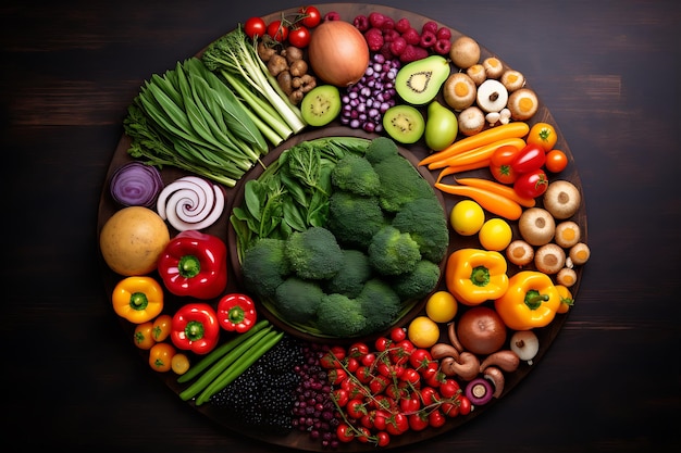 Vibrant Fruits Vegetables Display