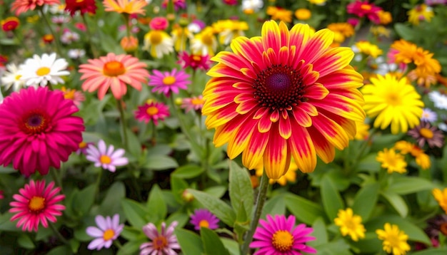 Vibrant Garden of Daisy Blooms