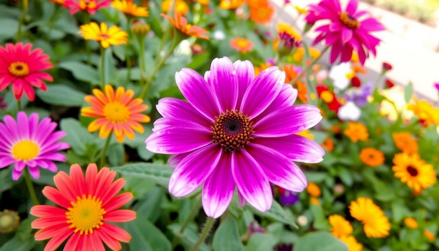 Vibrant Garden of Daisy Blooms