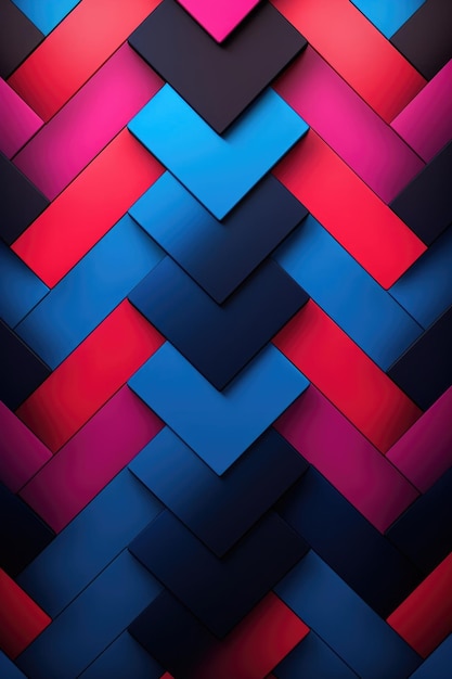 Vibrant Geometric Abstract Background with Pink and Blue Shapes