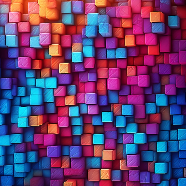 Vibrant Geometric Mosaic low poly background texture colored 4k