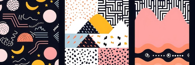 Vibrant geometric patterns in modern design