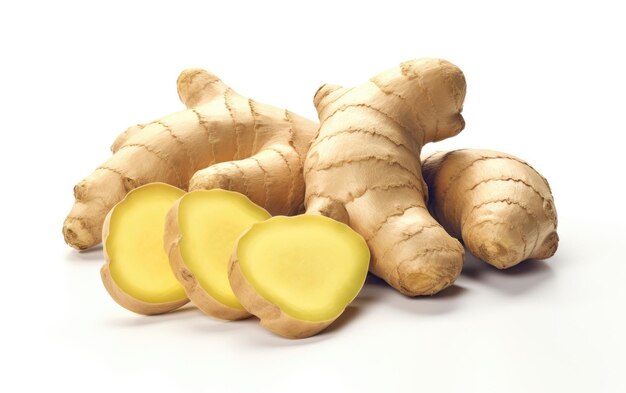 Vibrant Ginger Delight On White background