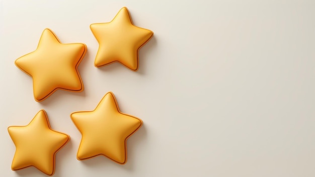 Vibrant gold stars on a crisp white background ideal for festive projects and celebrations