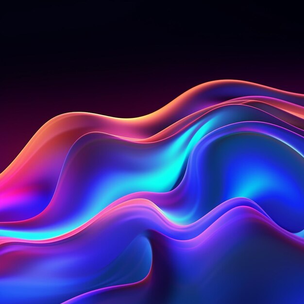 Vibrant Gradient Waves Abstract Background Collection