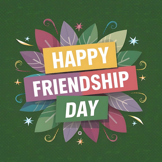 Photo a vibrant graphic design celebrating friendship day