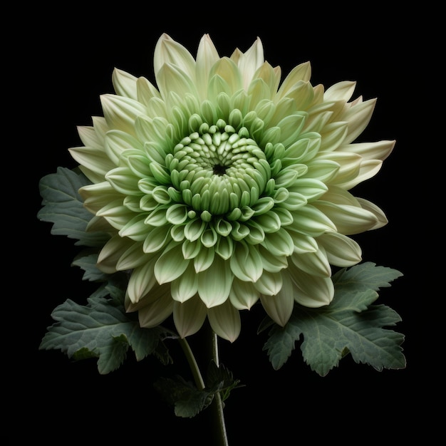 Vibrant Green Dahlia A Playful Composition Inspired By Dan Witz