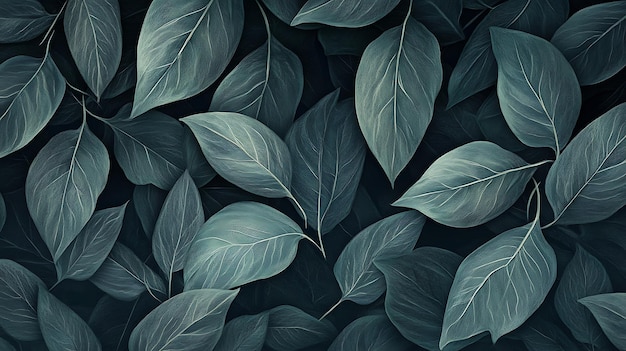 Photo vibrant green foliage closeup with textured leaves in natural light and detailed veingenerative ai