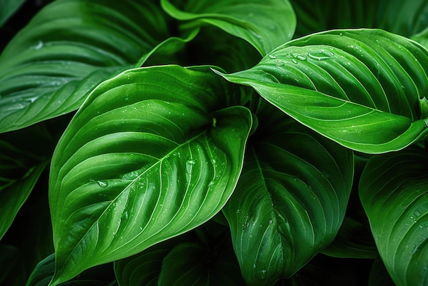 a vibrant green leafy plant up close