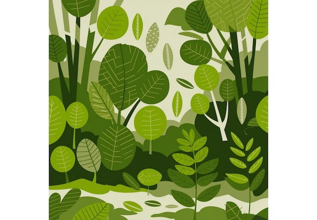 Photo a vibrant green nature wallpaper illustration generative ai