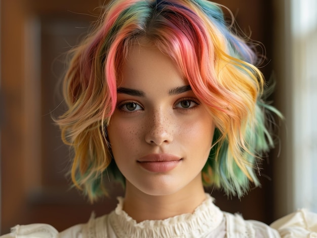 Vibrant hair colors and natural beauty