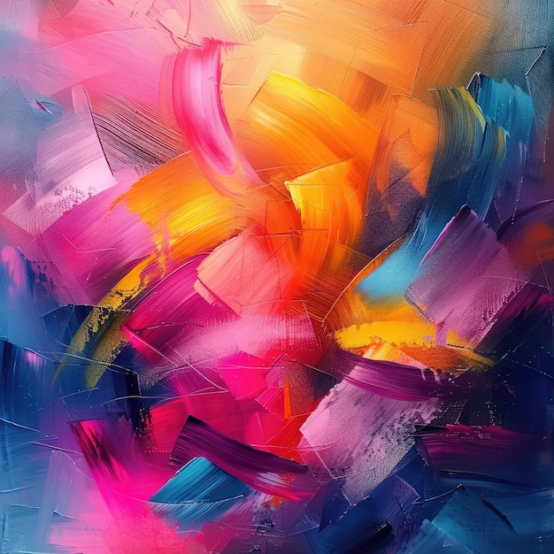 Vibrant Hues Captured Through Artistic Brush Movements