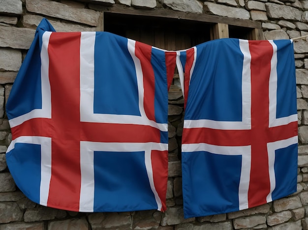 Photo vibrant iceland flag collection