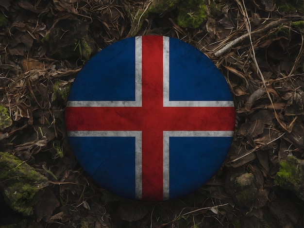 Photo vibrant iceland flag collection