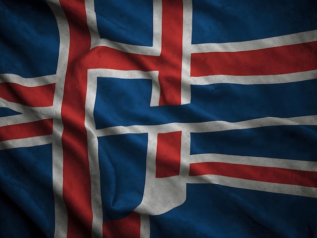 Photo vibrant iceland flag collection