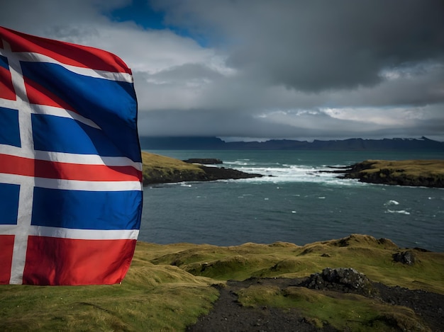 Photo vibrant iceland flag collection