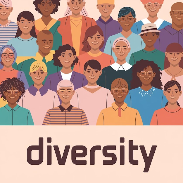 Photo vibrant illustrations celebrating diversity and inclusion across cultures