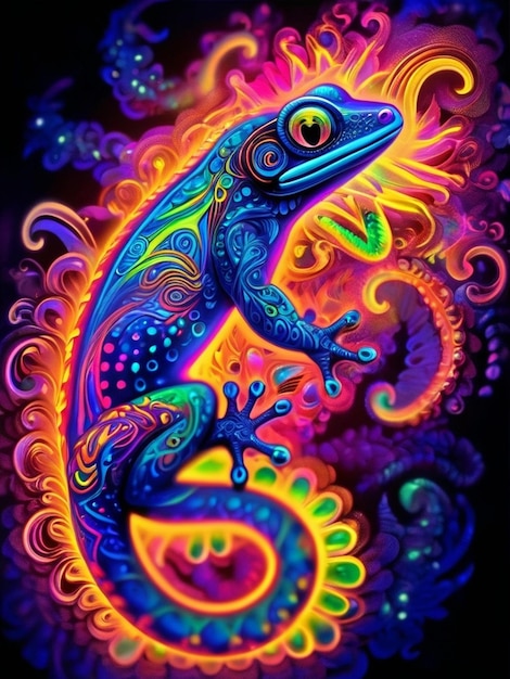 A vibrant intricate artwork utilizing double