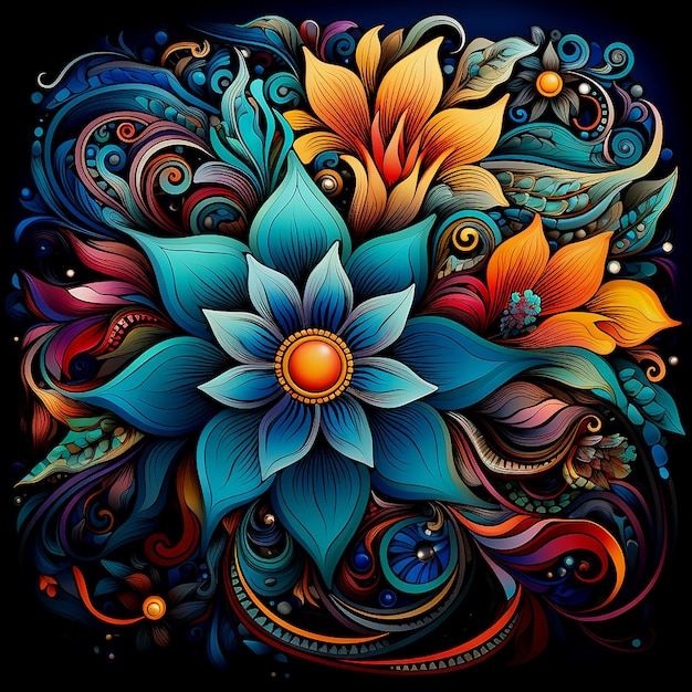 Vibrant Intricate Mandala Design