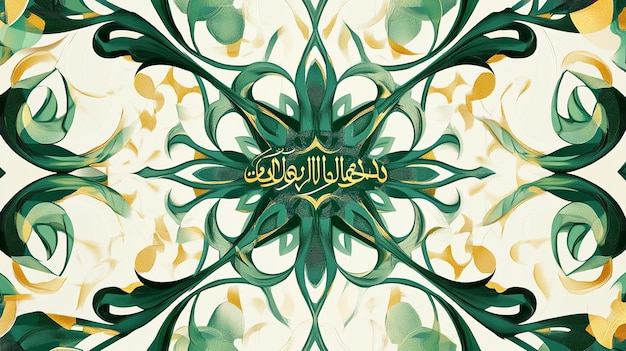 Photo a vibrant islamic background with a blend of traditional and modern patterns