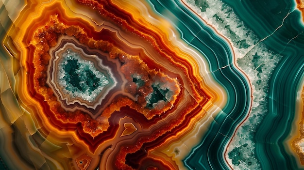 Photo vibrant jasper stone texture displaying intricate patterns and rich colors in natural formations