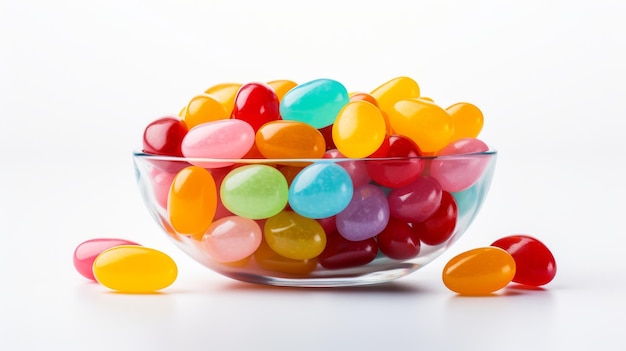 Vibrant Jellybean Array on Transparent Background