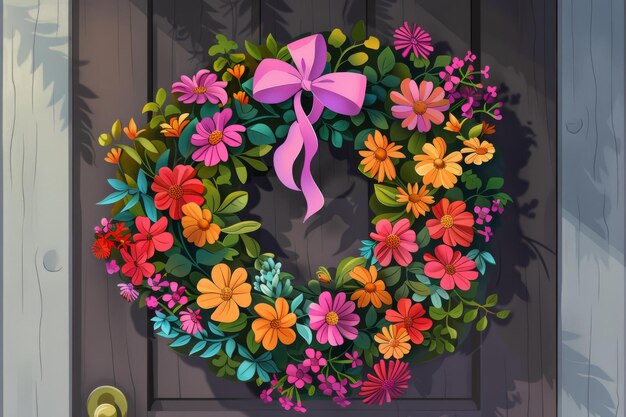 Vibrant Juneteenth Wreath on Door