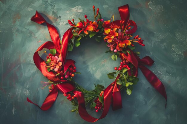 Vibrant Juneteenth Wreath with Floral Accents