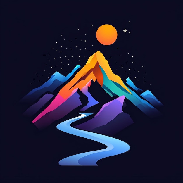 Vibrant Kalpataru Logo Design Set Against a Mountain Background